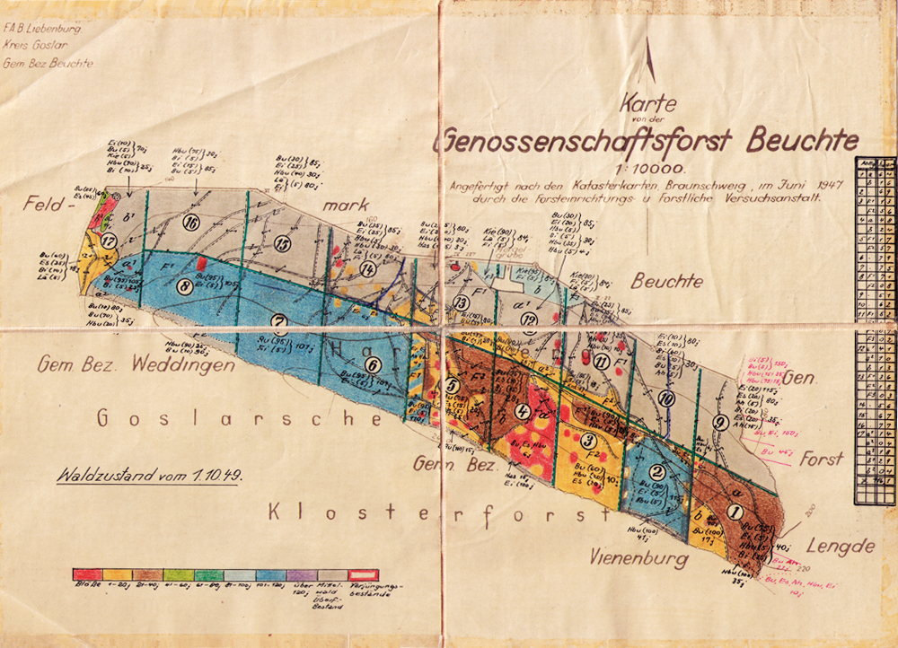 Harly Forstkarte von 1949