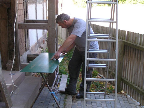 Lars Gliemer bei der Arbeit ...